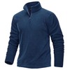 TACVASEN Golf Quarter Zip Pullover Men Sweatershirt Stand Collar Casual