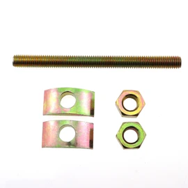 Guifeng 6 Sets Solid Half Moon Three in One Connector Large Countertop Combination Furniture Bolt Nut Hardware Table Bed Frame Stair Linkage (8x100mm Bolt, 26x14 Washer, M8 nut, Thread Pitch 1.25)