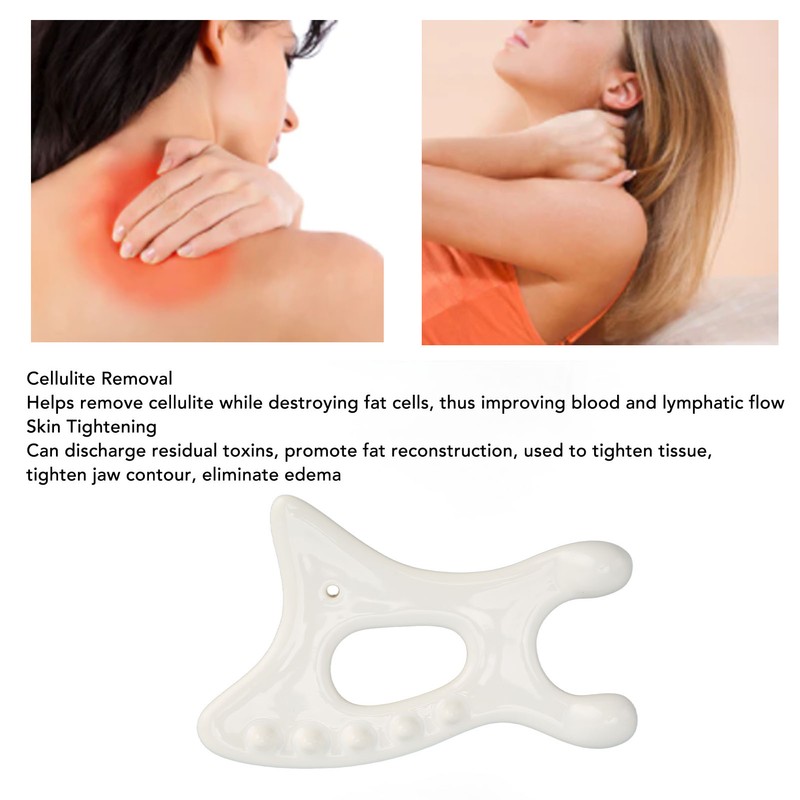 Ceramic Gua Sha Scraping Tool Ergonomic Rounded Edges Gua Sha