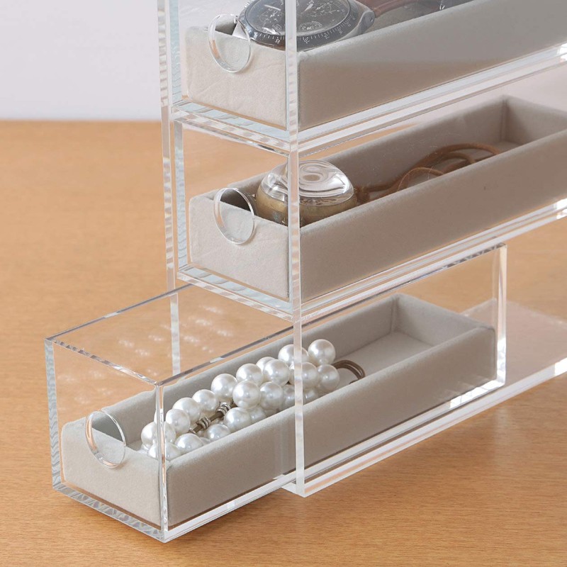 MUJI Glasses and Accessories Velour Tray Acrylic Case Inner Box