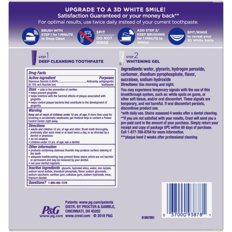 Crest 3D White Brilliance Toothpaste and Whitening Gel System, 4.0oz