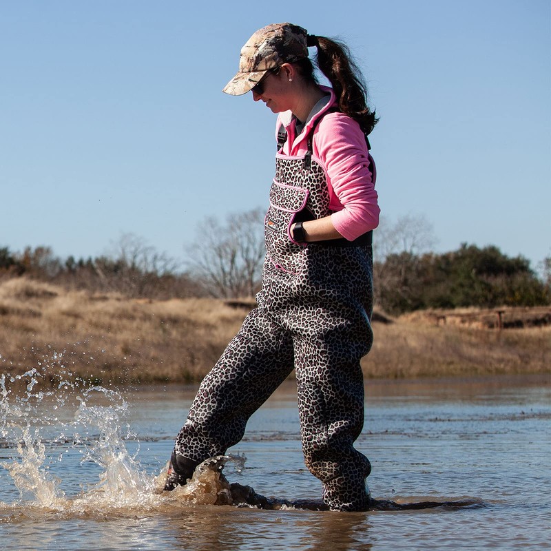 HISEA Neoprene Chest Waders Leopard Print Duck Hunting Waders for