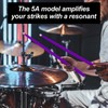 CashBeat 5A Maple Wood Drumsticks, Non-Slip Grip, Classic Purple Drum
