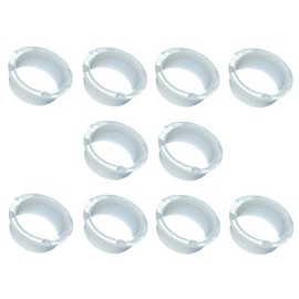 ck-türbeschläge Drückerführungsringe aus Kunststoff in Weiß | für Türdrücker und Türgriffe | Made in Italy | 10 Stück (Ø 16 mm - 10 Stück)