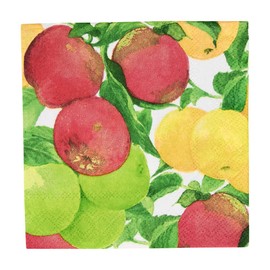 Caspari Apples Cocktail Napkins - 20 Per Package