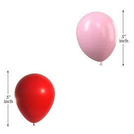 Birthday Balloons 5 Inch Pink and Red Party Balloons For Girls Women Birthday Party Supplies Wedding Engagement Baby Shower Anniversary Bridal Shower Decoration 30 Pack