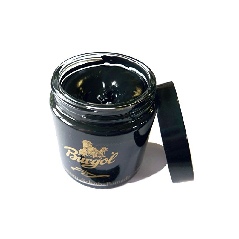 BURGOL Shoe care set with Shoe pomade-black and Pot brush
