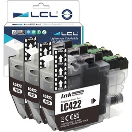 LCL LC422 Black Ink Cartridge Replacement for Brother LC-422 LC-422XL LC422XL LC422BK LC422XLBK Replacement for Brother MFC-J5340DW MFC-J5345DW MFC-J5740DW MFC-J6540DW MFC-J6940DW Printer (3-Pack)
