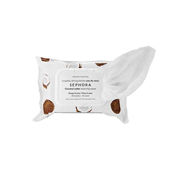 Sephora Coconut Water Cleansing Wipes (Travel Size - 10 Wipes)