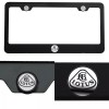 KA Laser Engraved Lotus Logo Mirror Matte Black License Plate