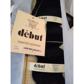 Virgin 14"Debut ultimate virgin hair Luxury loose wave indian remy shade 1
