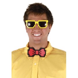 Pixel-8 Costume Bow Tie Adult: Red One Size