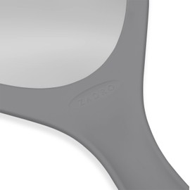 Zadro Salon Professional Extra Large Hand Mirror with Handle, 10" W x 19" L, Multi-Purpose Oval Handheld Mirror with New Distortion-Free Reflection (1, Gray, Large (Pack of 1))