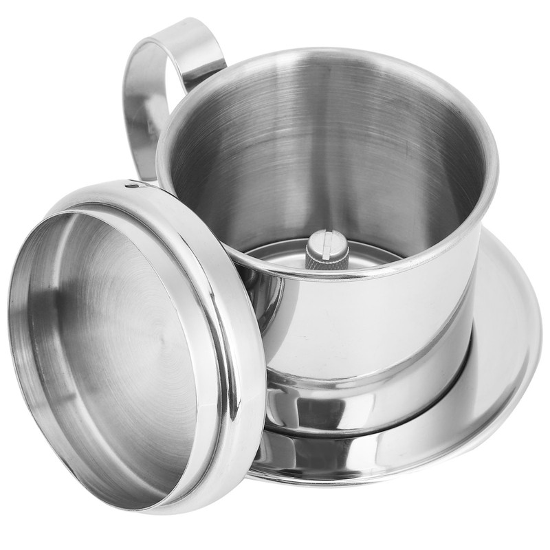 Drip Coffee Filter Pot Silver 304 Stainless Steel Hhousehold Bbrewing
