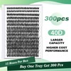 KEYYOU Lash Clusters 300pcs Individual Lashes 40D 0.07D Curl 9-18MIX