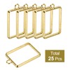 sourcing map 25Pcs Alloy Open Bezel Pendants, Rectangular Hollow Frame