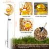 LICKLIP Garden Solar Lights Outdoor Decorative, Sun & Moon Crackle