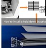 Blinds Hold Down Brackets 4 Pack, Clear Plastic Bottom Rail