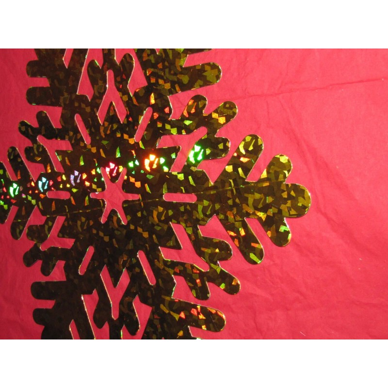 Beistle 14 inch Prismatic GOLD Snowflake Cutout 1 piece, Assorted