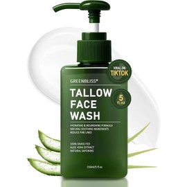 Limpiador Facial Hidratante De Sebo De Res Alimentado Con Pasto. Cuidado De La Piel Para Mujeres. Limpiador Facial Suave De Sebo. Hidratante. Limpiador Facial Exfoliante. 150 Ml.