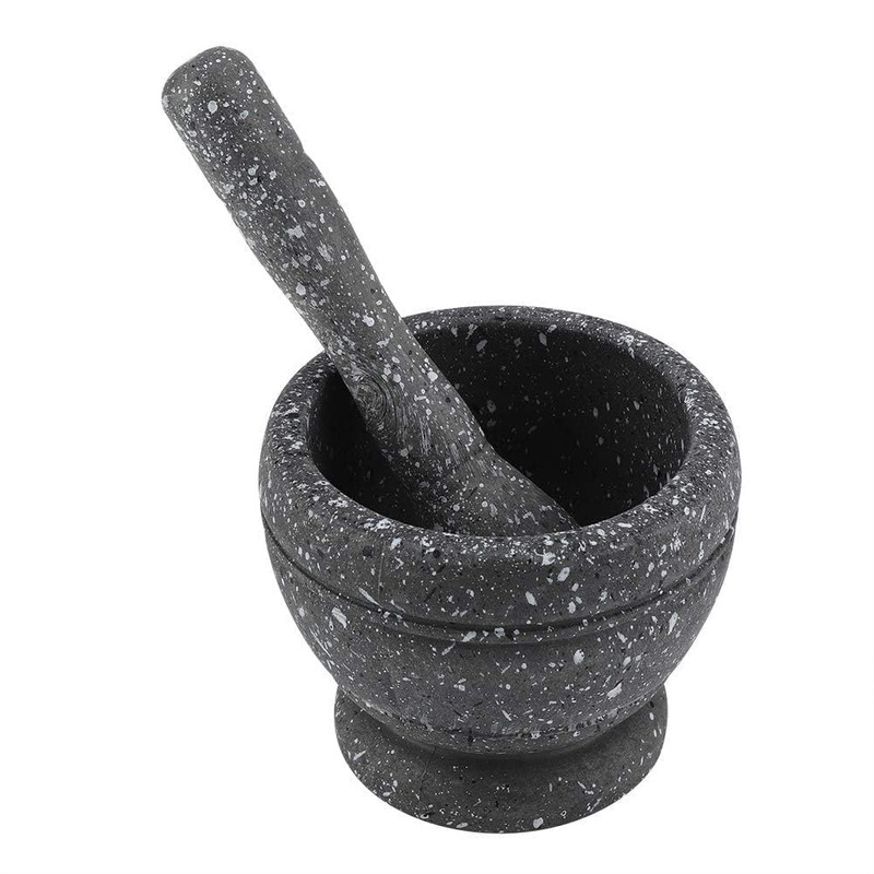 Mortar and Pestle, Grinding Bowl with Rod Hammer, Sauce, Garlic