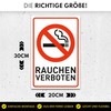 Smoking Prohibited Sign 30 x 20 cm Plastic - UV-Resistant