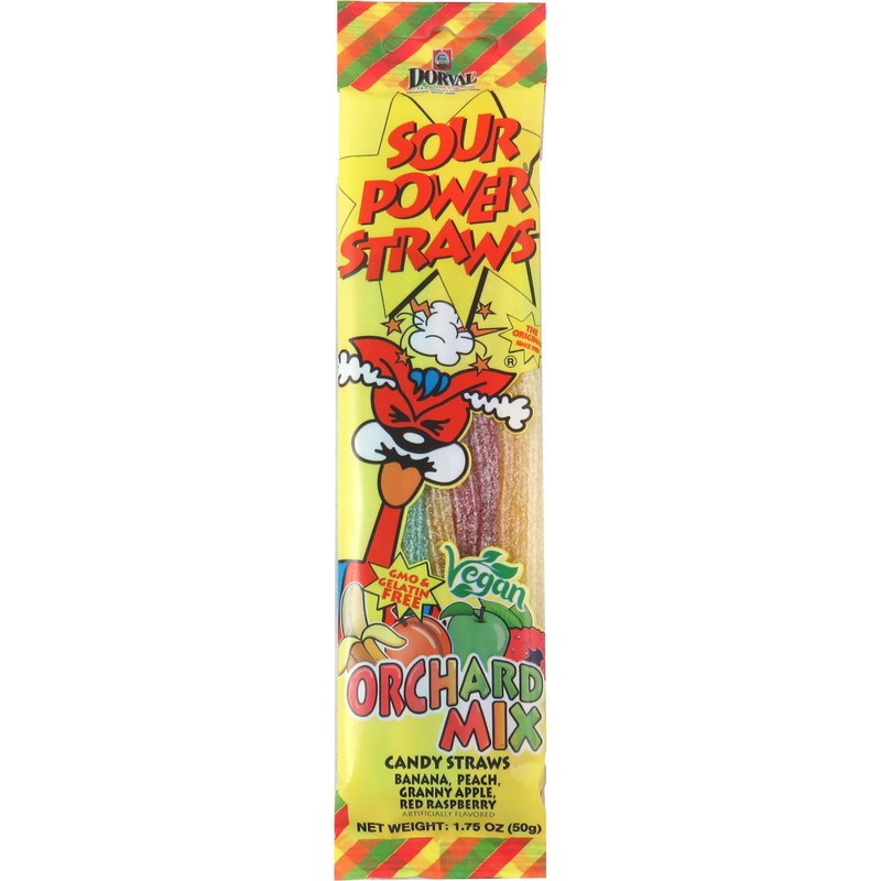 NEW Sour Power Orchard Mix Candy Straw Packages