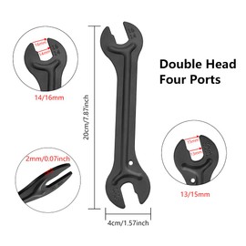 PERFETSELL 2 Pieces Bicycle Hub Wrench 13/14/15/16 mm Cone Wrench Bicycle Hub Wrench Cone Carbon Steel Wrench Bicycle Cone Wrench for Bicycle Hub
