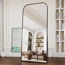 AUYHM Black Mirror Full Length 34"x76",Nano Glass Large Mirror Full Length, Floor Mirrors,Tall Mirrors for Bedroom