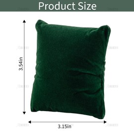 AUEAR, 10 Pieces Blackish Green Velvet Watch Pillows Bracelet Bangle Jewelry Display Pillow for Gift Box