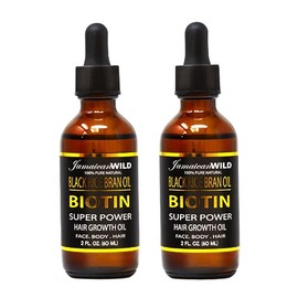 Jamaican Wild Black Rice Bran Biotin Oil 2oz (Pack of 2)