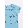 monica + andy Slub Shorty Romper, Size 3T, Blue On