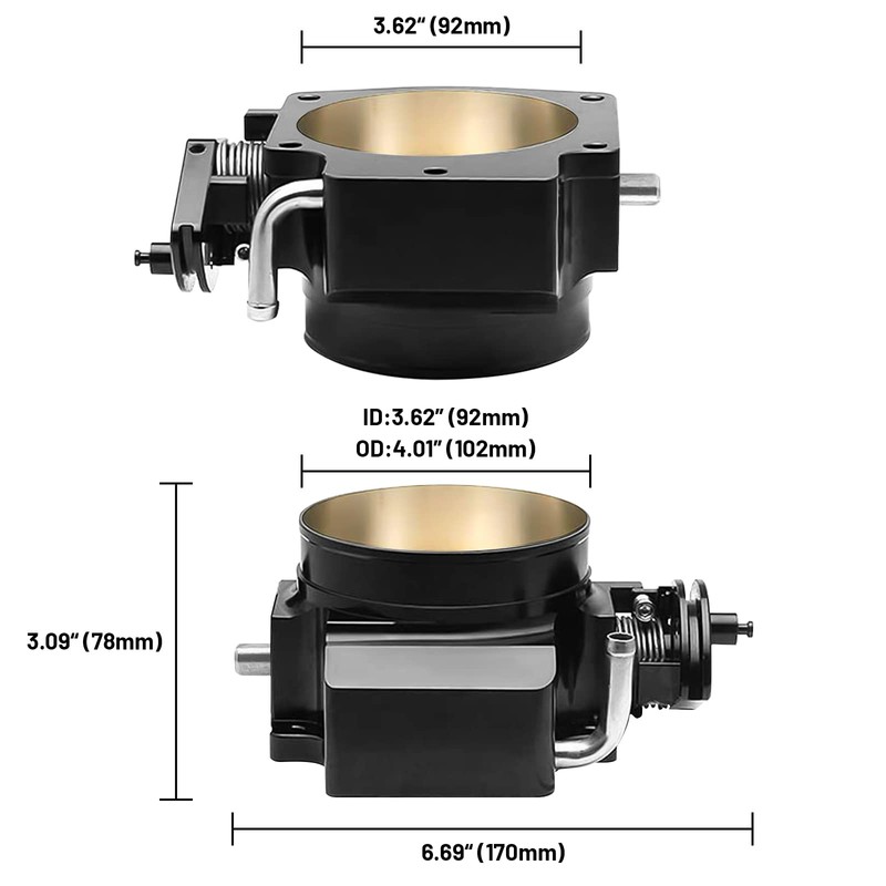 Endxedo 92mm Throttle Body Assembly Compatible with LS LS1 LS3