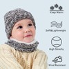 Hicdaw 2 Pcs Kids Winter Hat Scarf Set Beanie Hat