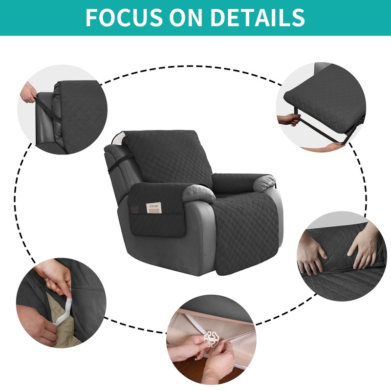 Easy-Going Funda impermeable para sofá reclinable de gran tamaño con