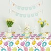 Easter Table Cloth, Easter Eggs Tablecloth, Plastic Waterproof White Eggs