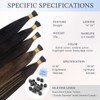 DOORES I Tip Hair Extensions Human Hair, Natural Black 50g/100s
