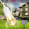 Larkvue 100FT(2x50FT) RGB Solar Outdoor String Lights with Remote, Dimmable