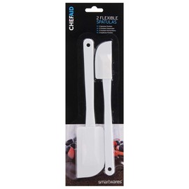 Chef Aid Flexible Spatulas, Pack of 2, White