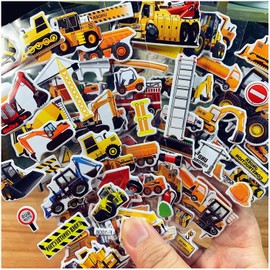 Ginhkok Children's Sticker 3D Car Vehicle Reward Reward Sticker Cute DIY Calendar Notebook Decoration (Vehicle)