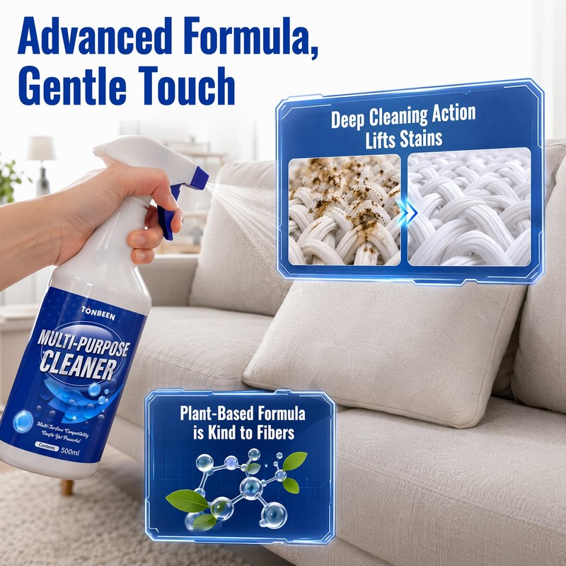 TONBEEN Mattress & Fabric Stain Remover Spray – Gentle Plant-Based