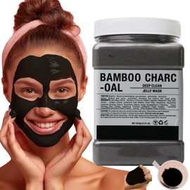 DR MEINAIER Vajacial Hydro Jelly Mask Powder for Face, Jelly Mask for Facials Professional, Jelly Facial Mask for Teens and Women. Jelly face mask. (Bamboo Charcoal)