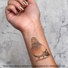 4 x 'Pigeon Standing' Temporary Tattoos - Water Resistant, Skin-Safe,