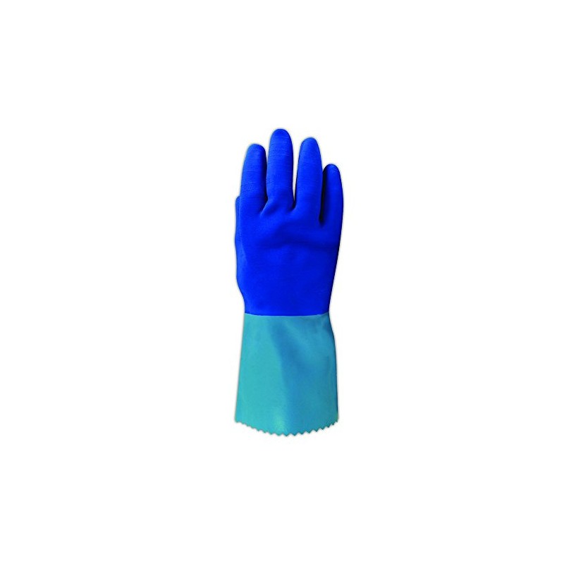 MAPA LL-301-M MAPA Blue-Grip LL301 Etched Finish Latex Gloves w/Pinked