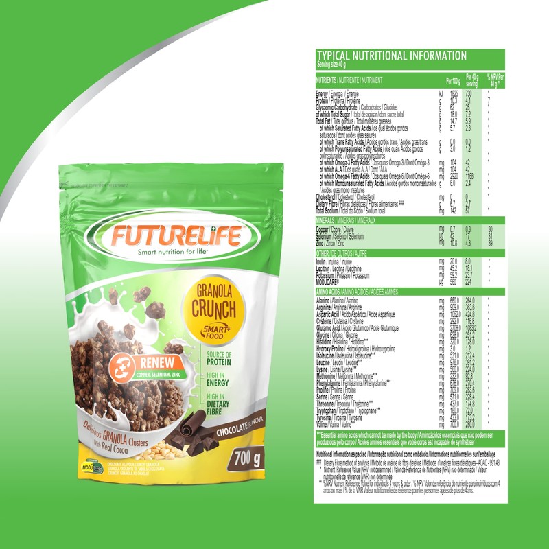 FUTURELIFE Smart Food Crunch Granola | 700g/24.7oz | 7g Protein