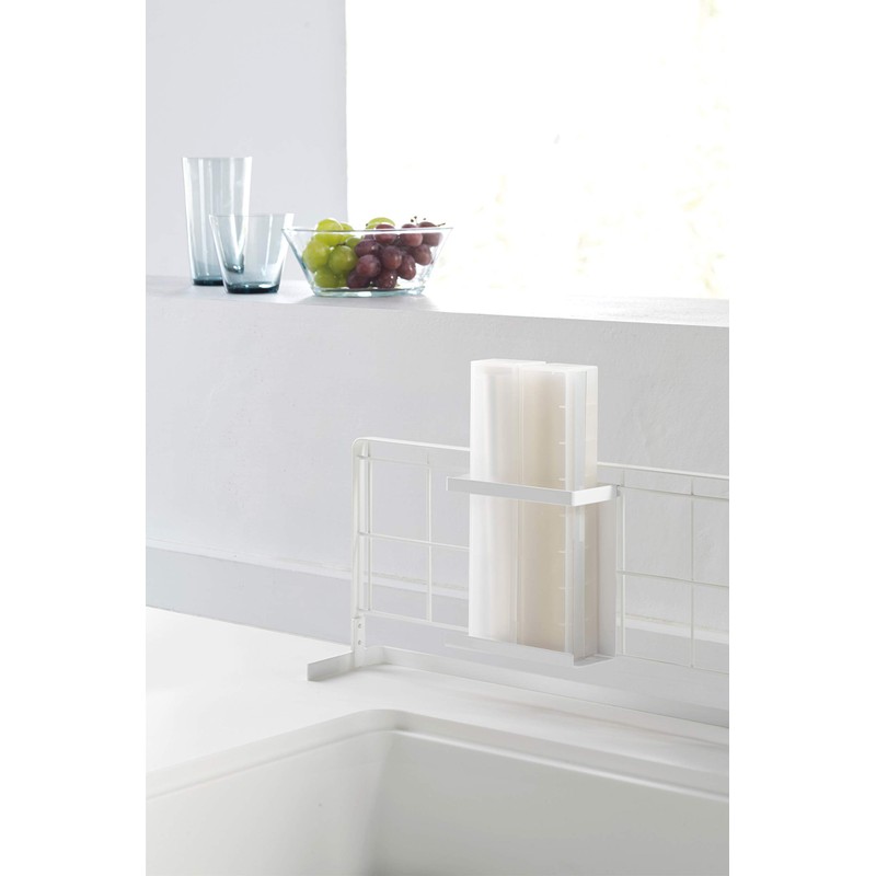 Yamazaki Kitchen Rack, Horizontal Stove Rack, Freestanding Mesh Panel for