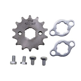 Trkimal Motorcycle Front Sprocket for 50cc 70cc 90cc 110cc 125cc Dirt Pit Bike, Mini Bike, TaoTao, Roketa, Coolster, Sunl, Lifan, Loncin, ATV, Quad, 4 Wheeler, Moped (420-14T, 20mm)