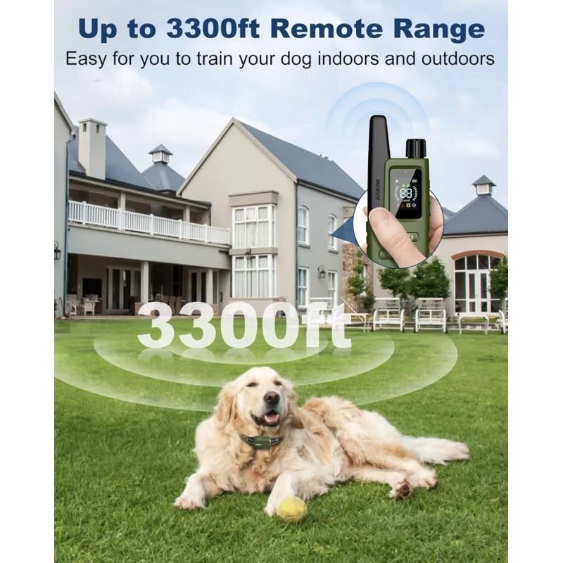 Jugbow Dog Shock Collar 3300ft Training Collar With Remote 4