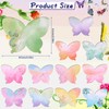 JSRQT 12Pcs Watercolor Butterfly Shaped Sticky Notes, Post Self Stick