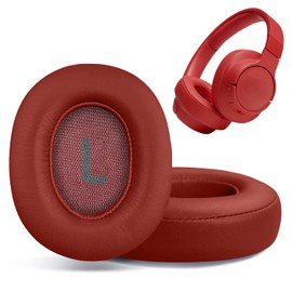 hopopower Replacement Ear Pads for JBL Tune 700(700BT)/ 710(710BT)/ 720(720BT)/ 750(750BT,750BTNC)/ 760(760NC)/ 770(770NC) Wireless Over-Ear Headphones, JBL Earpad Ear Cushions Ear Cups Cover (Red)